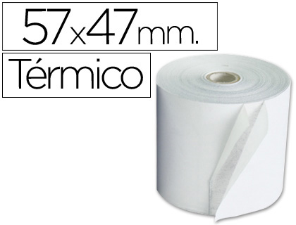 Rollo sumadora Q-Connect térmico 57 x ø47mm.